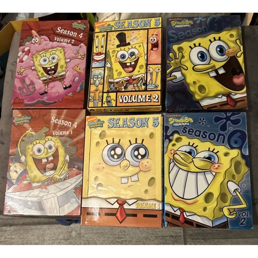 Lot of 6:Nickelodeon Spongebob Squarepants Seasons 4-6- Dvd box set -2 Sealed